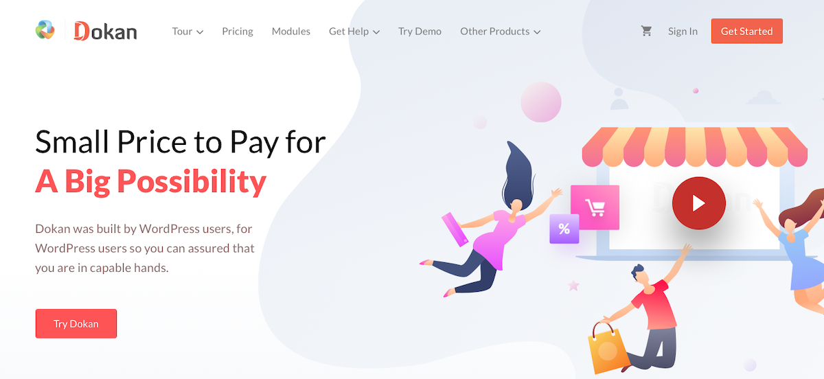 Dokan homepage