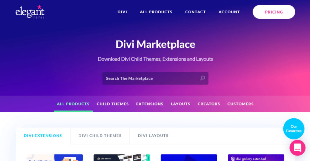 The Divi Marketplace - Child themes, extensions, and layouts

