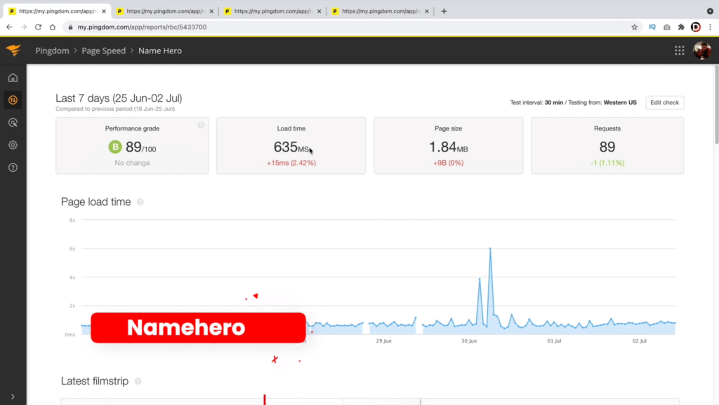 How fast is Name Hero's cloud hosting?