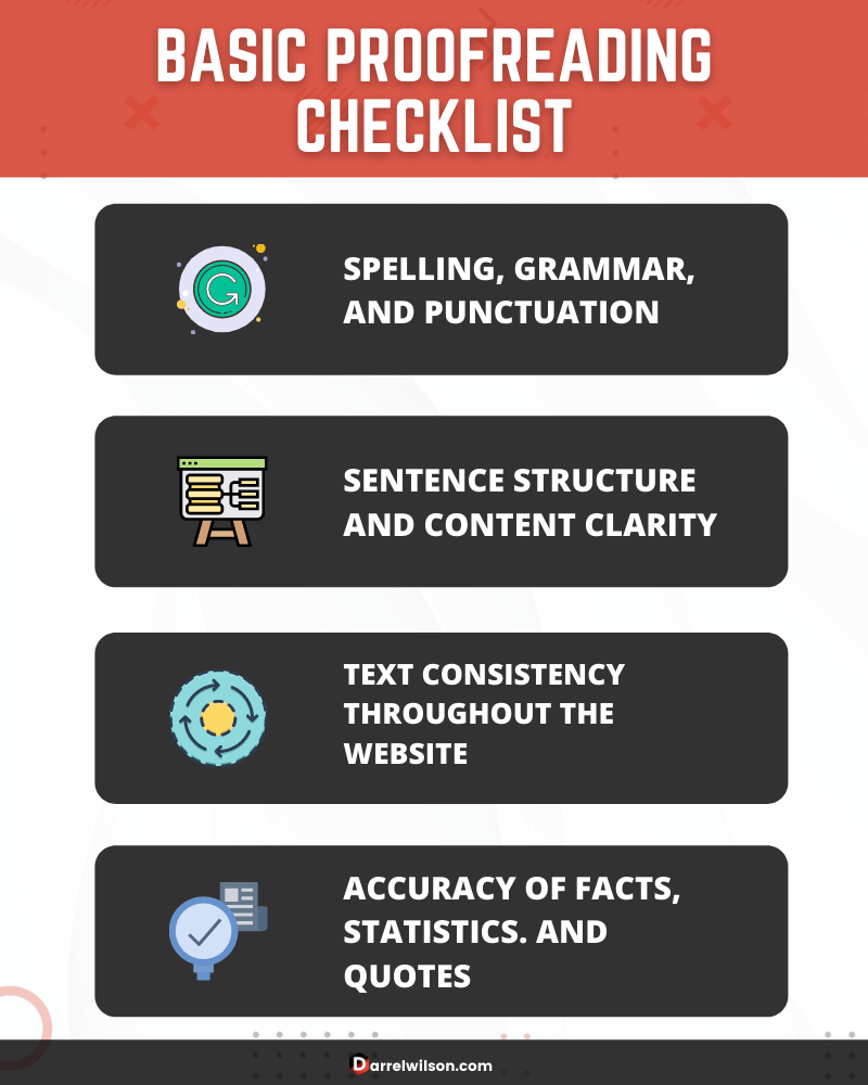 Basic proofreading checklist