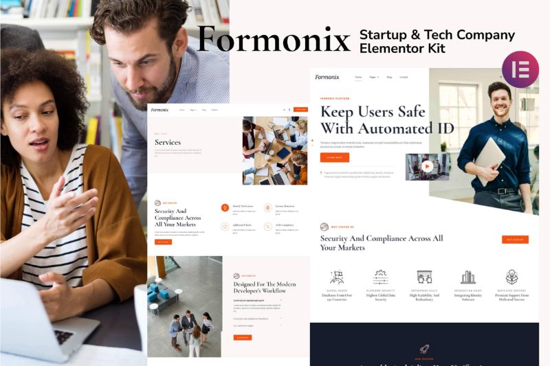 Formonix - Startup Tech Company Elementor Template Kit