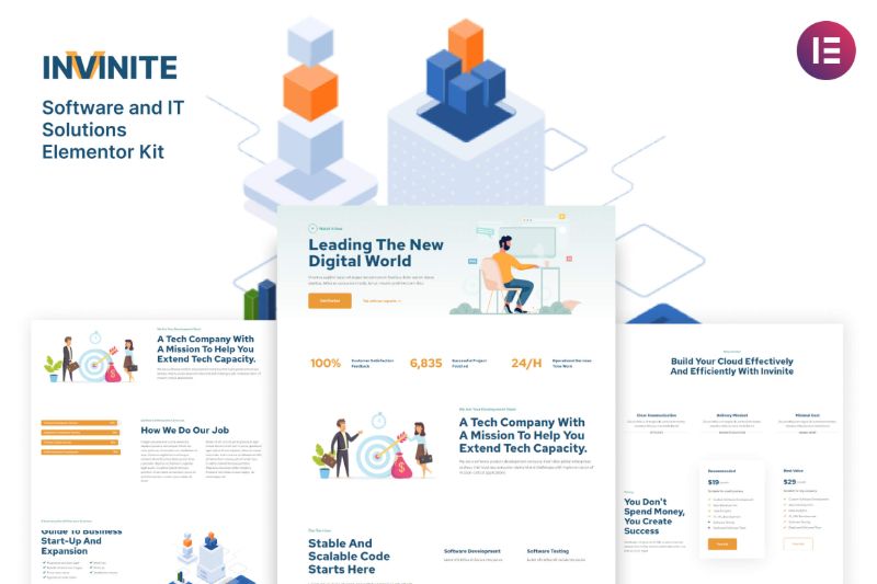 Invinite - Software & IT Solution Elementor Template Kit