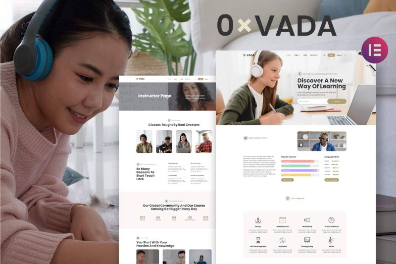 Oxvada - Online Learning & Courses Elementor Template Kit