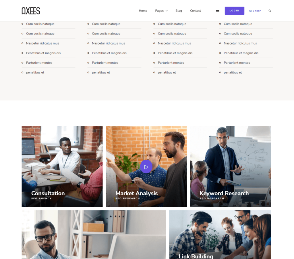 Case study page of Axees Elementor template kit
