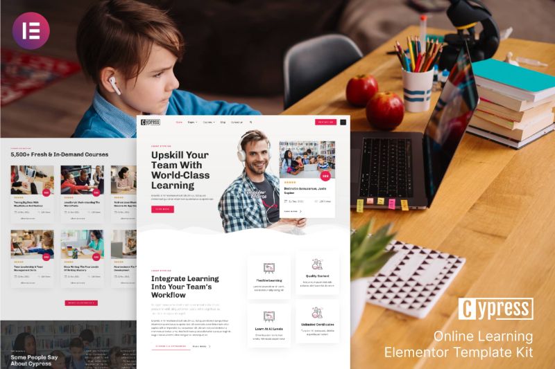 Cypress - Online Learning & Courses Elementor Template Kit