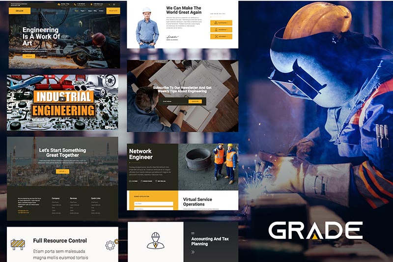 Grade-Engineering-Industrial-Divi-Template-Kit