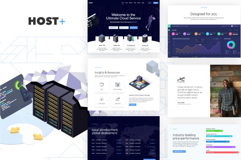 Hostplus - Hosting Services Elementor Template Kit