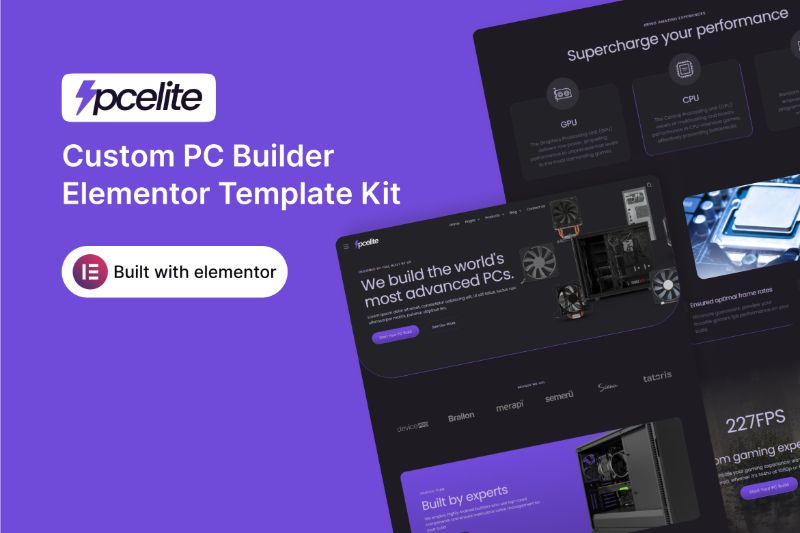 PCElite - Custom PC Builder Elementor Template Kit