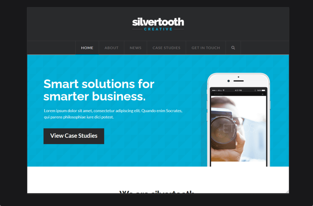 silvertooth website template from x’s design cloud