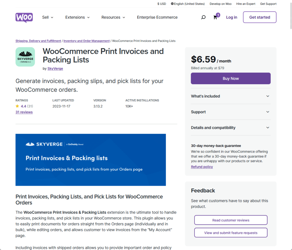 Generate invoices, packing slips, and pick lists for your WooCommerce orders