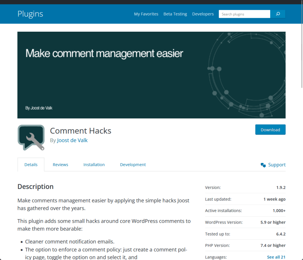Comment Hacks By Joost de Valk