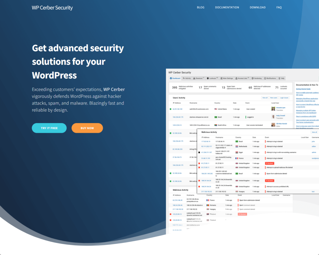 WP Cerber Security: Get advanced security solutions for your WordPress