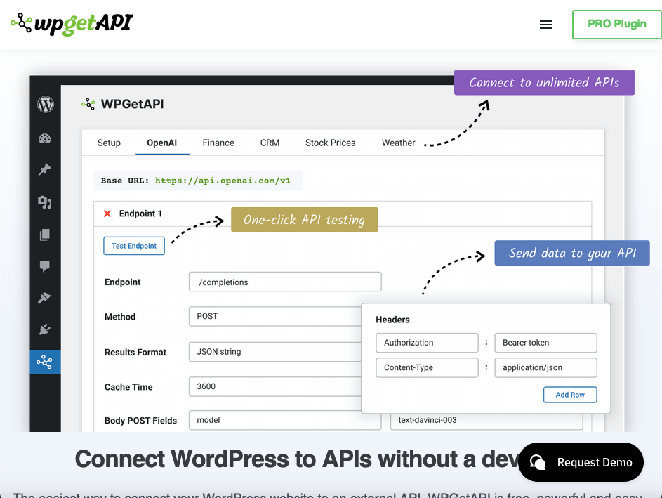 Connect WordPress to APIs without a developer