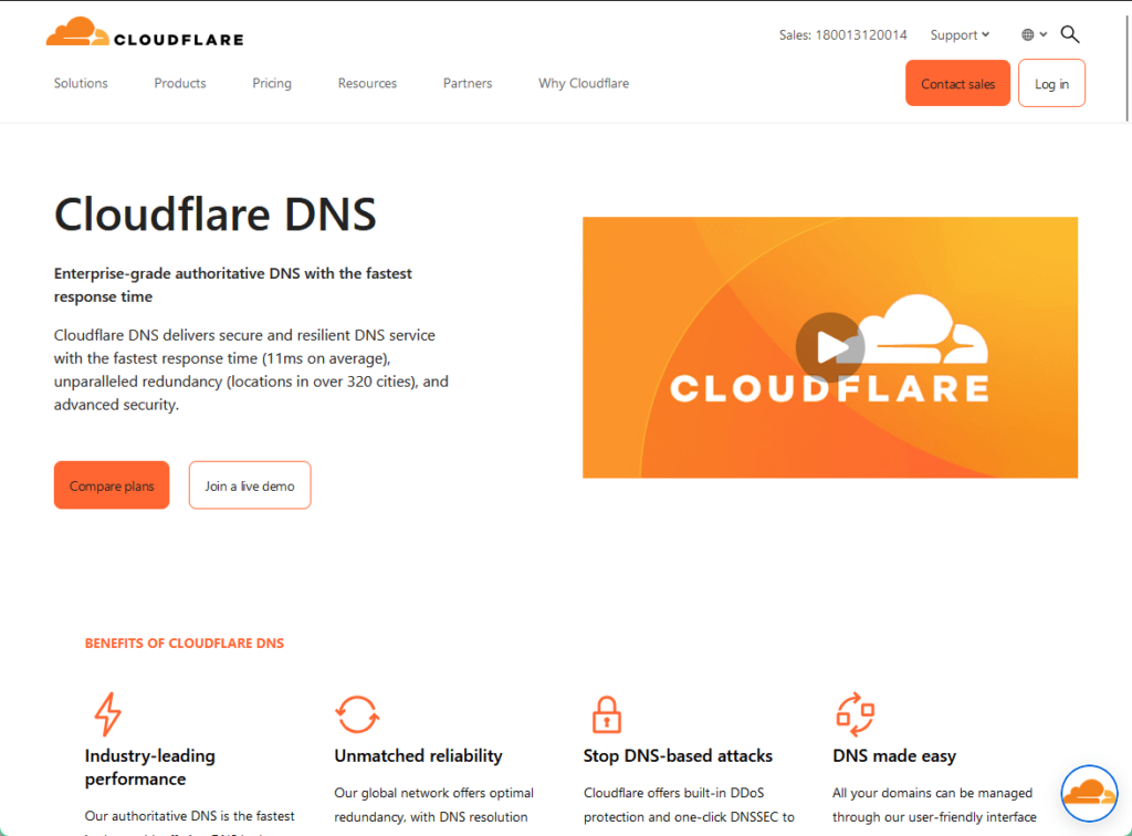 Enterprise-grade authoritative dns server with the fastest response time