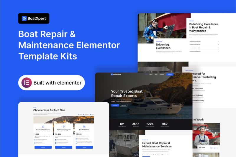 BoatXpert - Boat Repair & Maintenance Elementor Template Kit